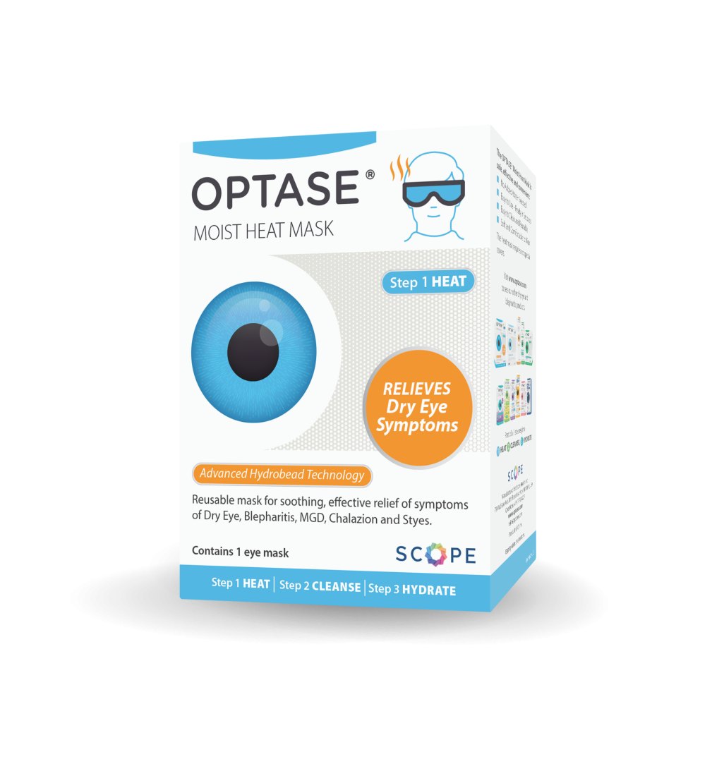 Moist heat mask used for blepharitis and lid hygiene