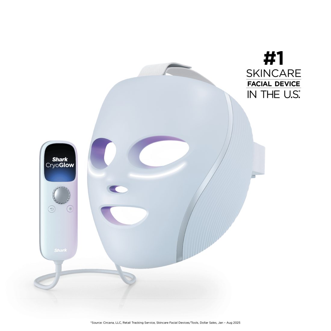 Shark CryoGlow LED face mask and controller