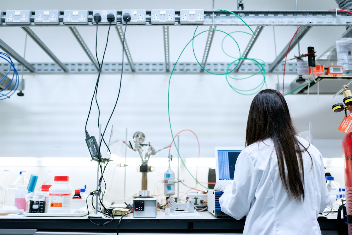 Scientist working in a research laboratory